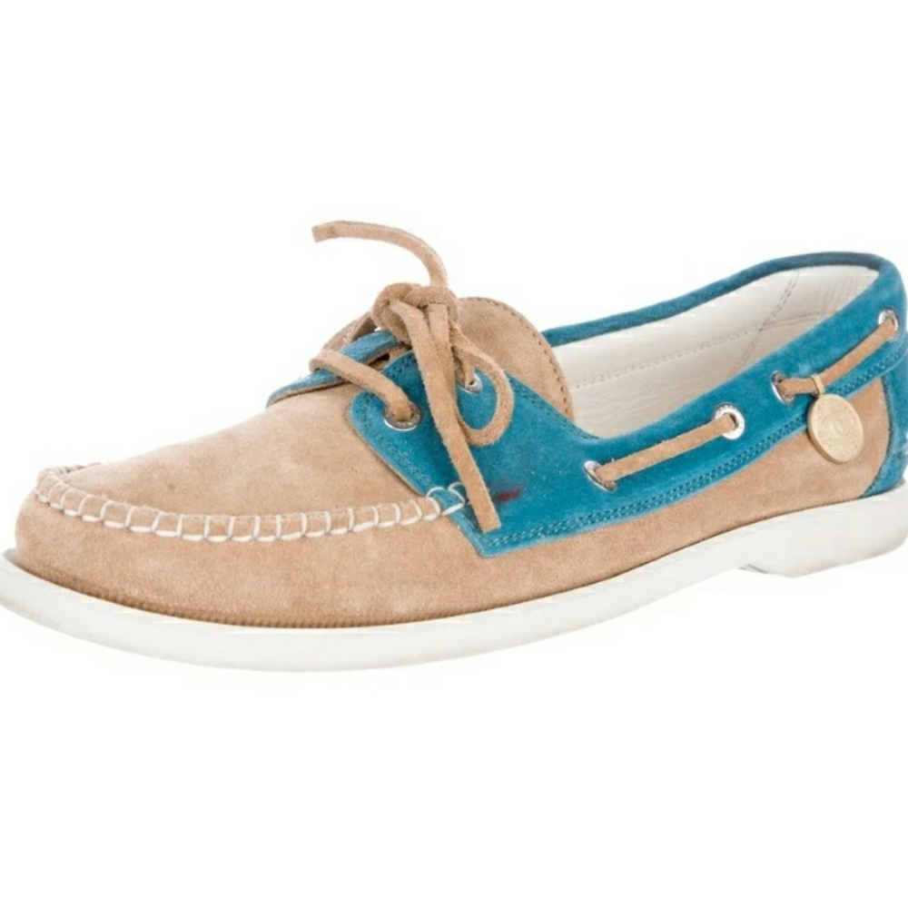 Chanel Suede Boat Loafers